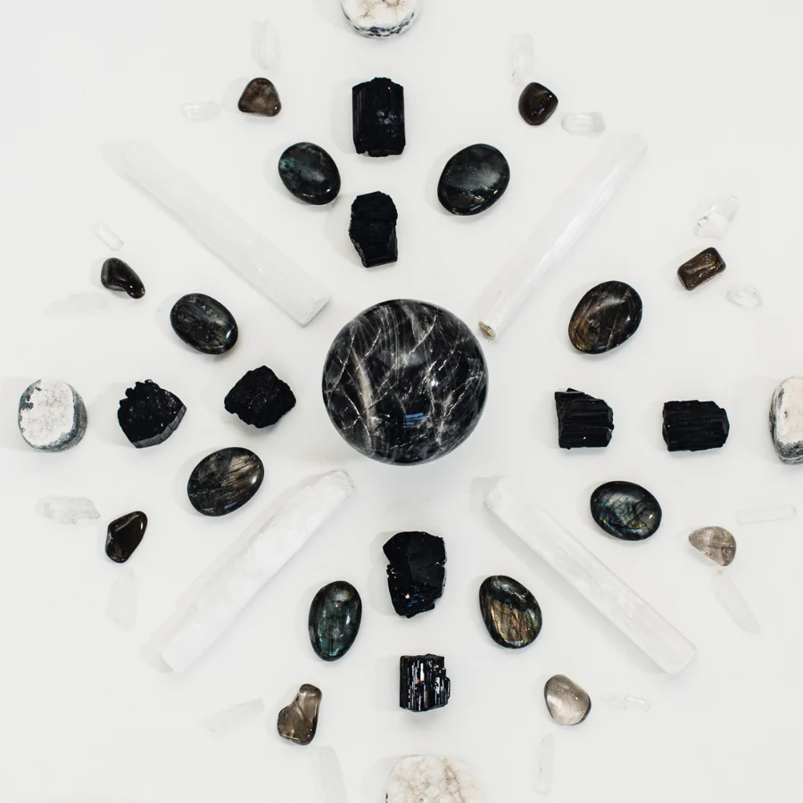 How to Grid Your Home with Jet and Selenite Stone for Protection and Harmony